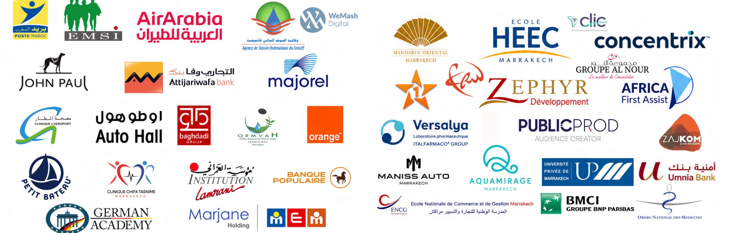 Logos des clients qui font confiance a Afrah Darna Prestige